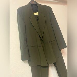 Free Fall Men’s Dark Green Tweed Suit Size Medium